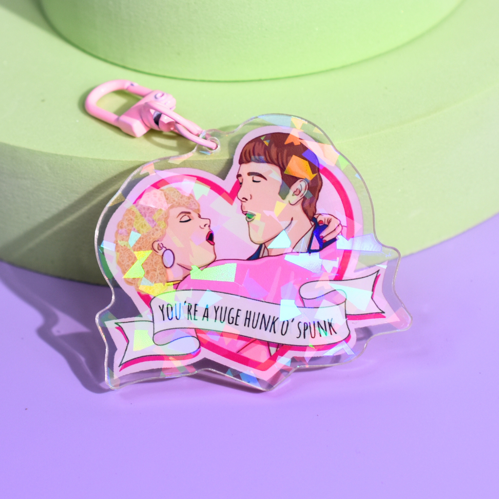 Kath & Kim Hunk O' Spunk Holographic Key Ring