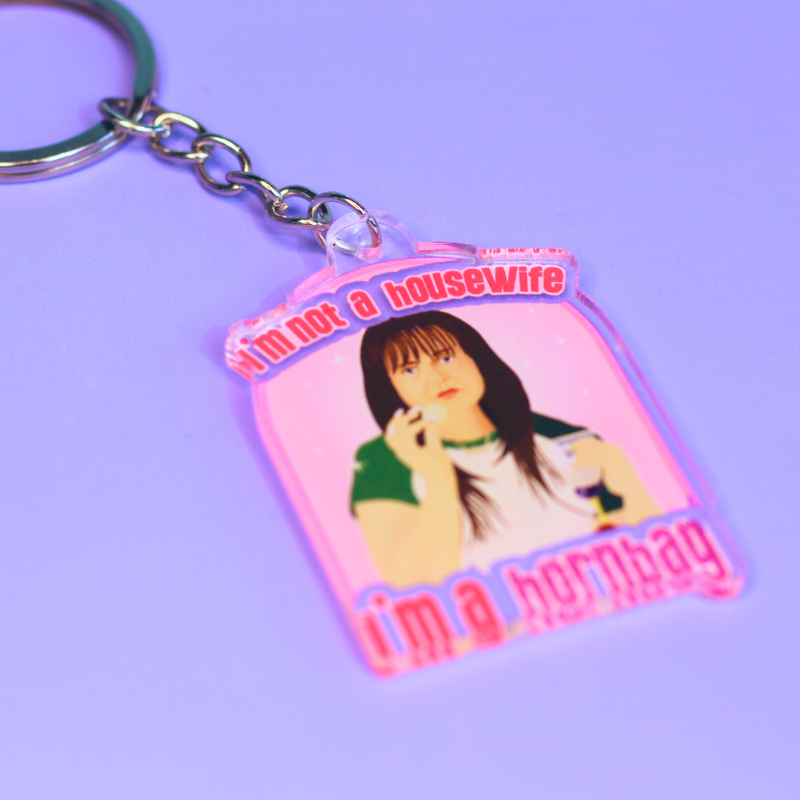 Kath & Kim I'm Not a Housewife, I'm a Hornbag Key Ring OLD STYLE