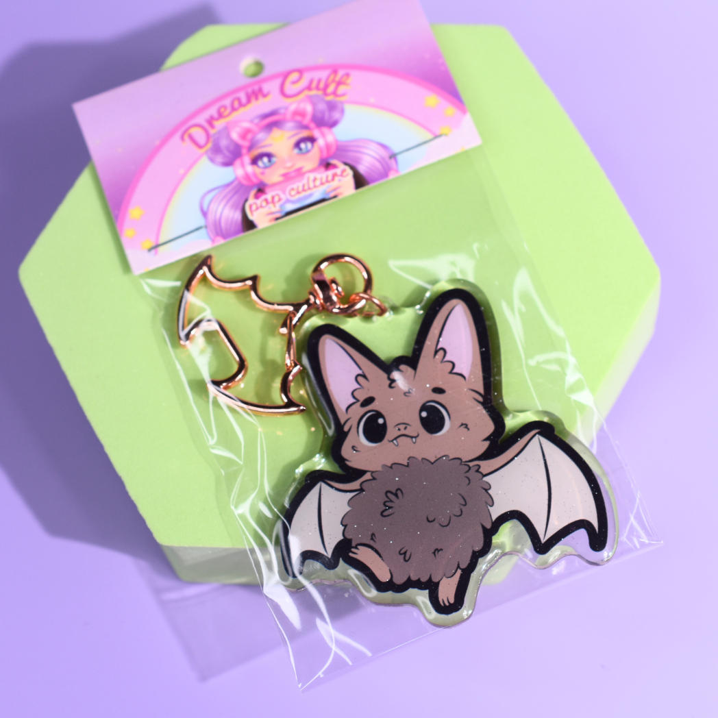 Kawaii Familiars Glitter Key Rings