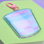 Cup Noodles Sakura Flavour Glitter Keyring