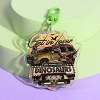 Time to Run Dinosaur Holographic Keyring
