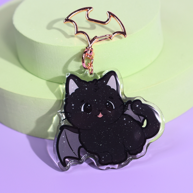 Kawaii Familiars Glitter Key Rings