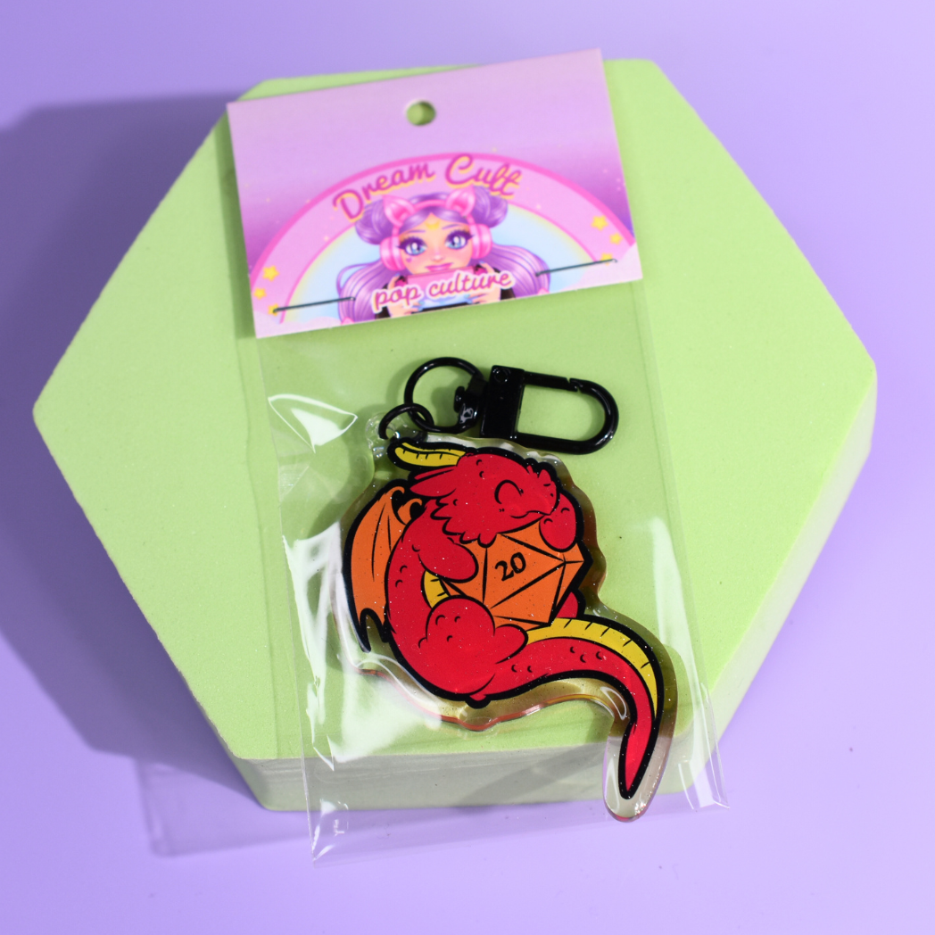 Kawaii Familiars Glitter Key Rings