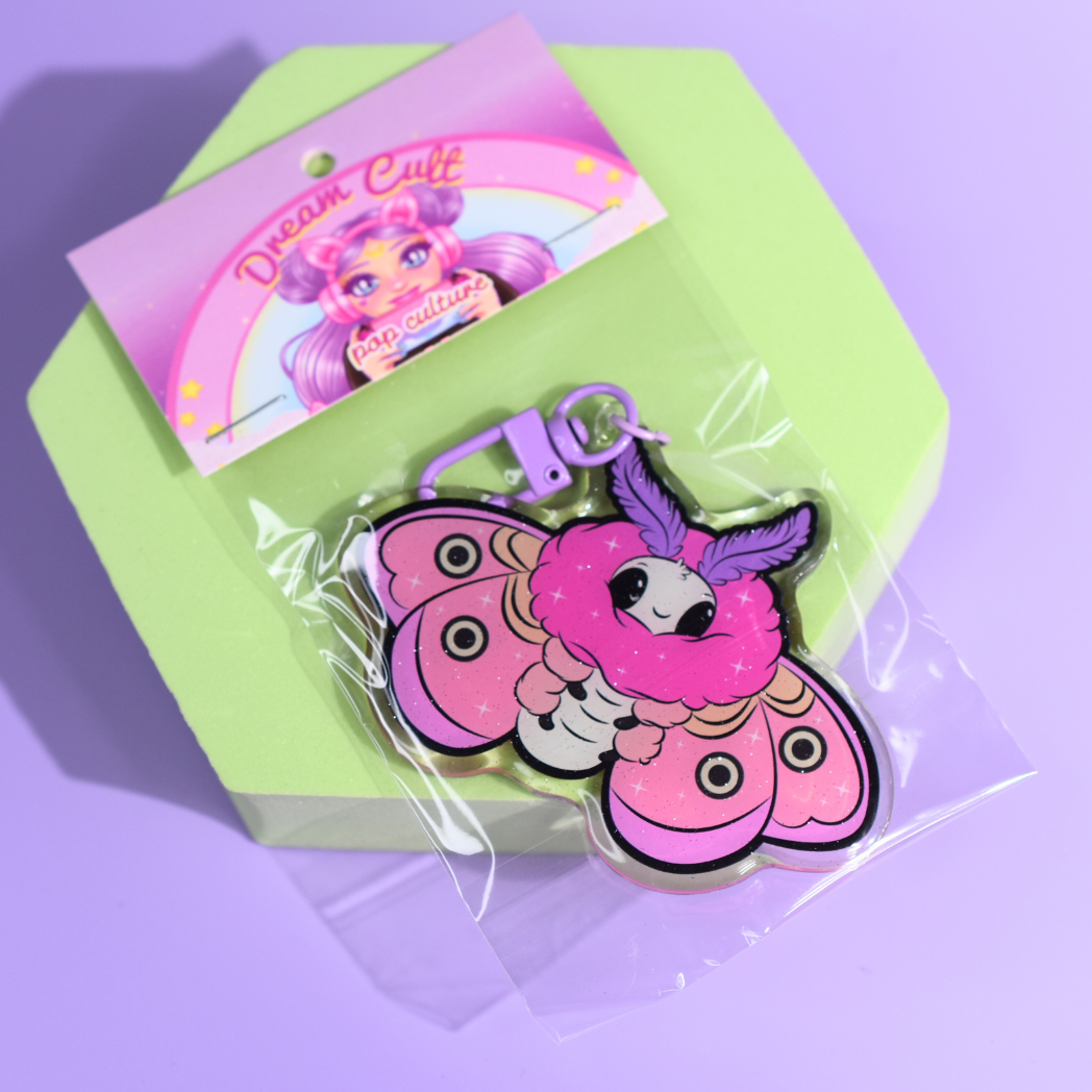 Kawaii Familiars Glitter Key Rings