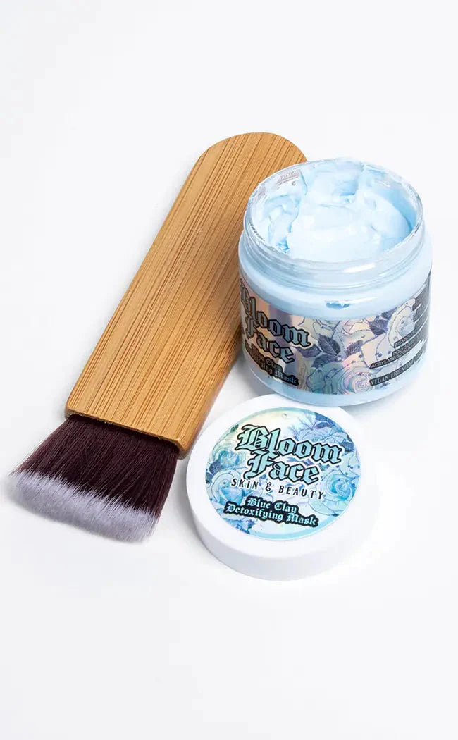 Bloom Face - Blue Clay Detoxifying Mask and Brush Set