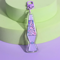 Lava Lamp Glitter Keyring