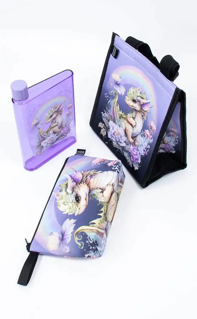 Lavender Dragon - Lunch / Pencil Case Set