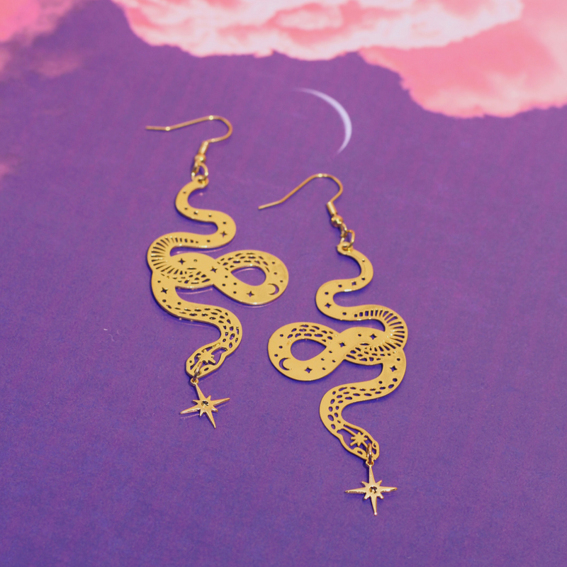 Celestial Serpent Earrings