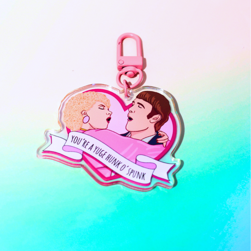 Kath & Kim Hunk O' Spunk Holographic Key Ring