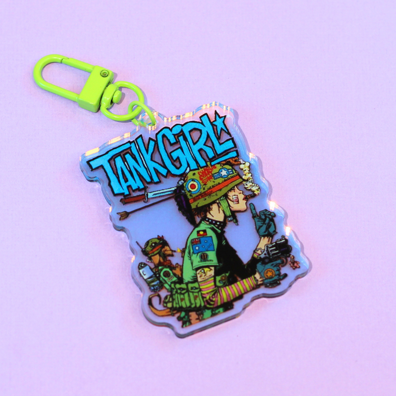 Tank Girl Holographic Keyring