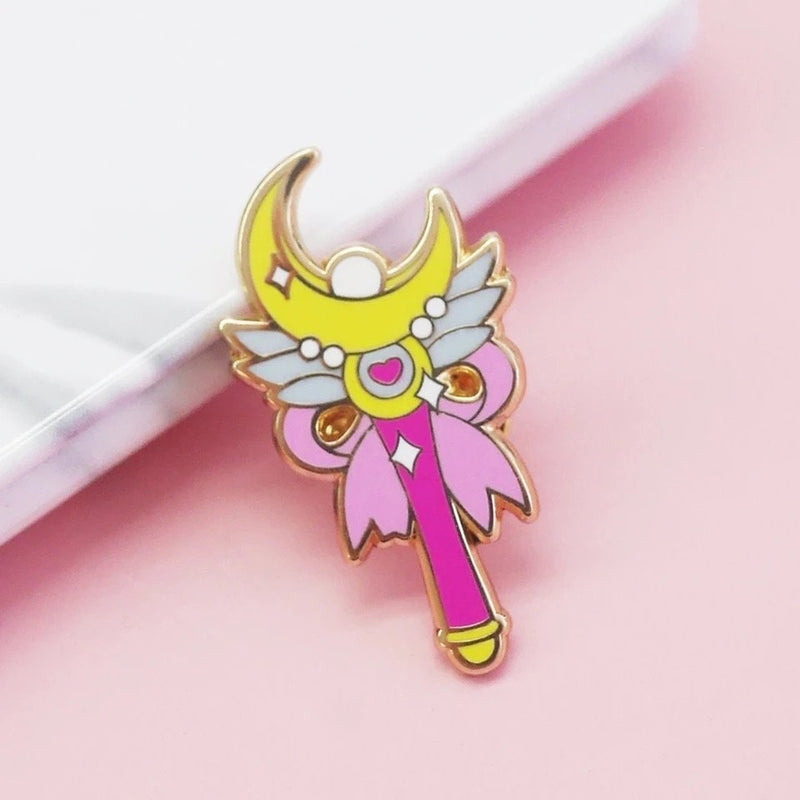 Sailor Moon sailor scouts Moon Stick hard enamel pin