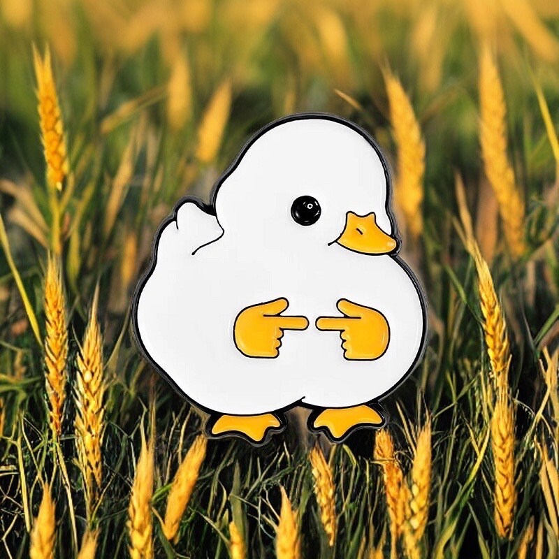 uWu goose cute innocent duck enamel pin