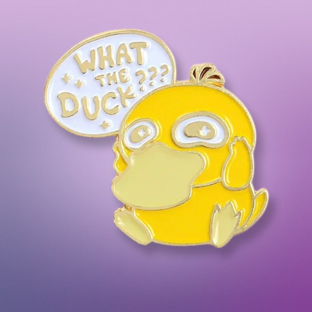 Pokémon Psyduck what the Duck enamel pin