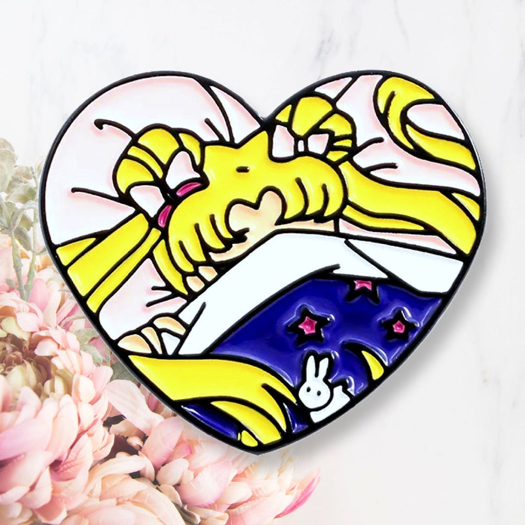 Princess Serenity sailor moon Usagi Sleep in Heart enamel pin