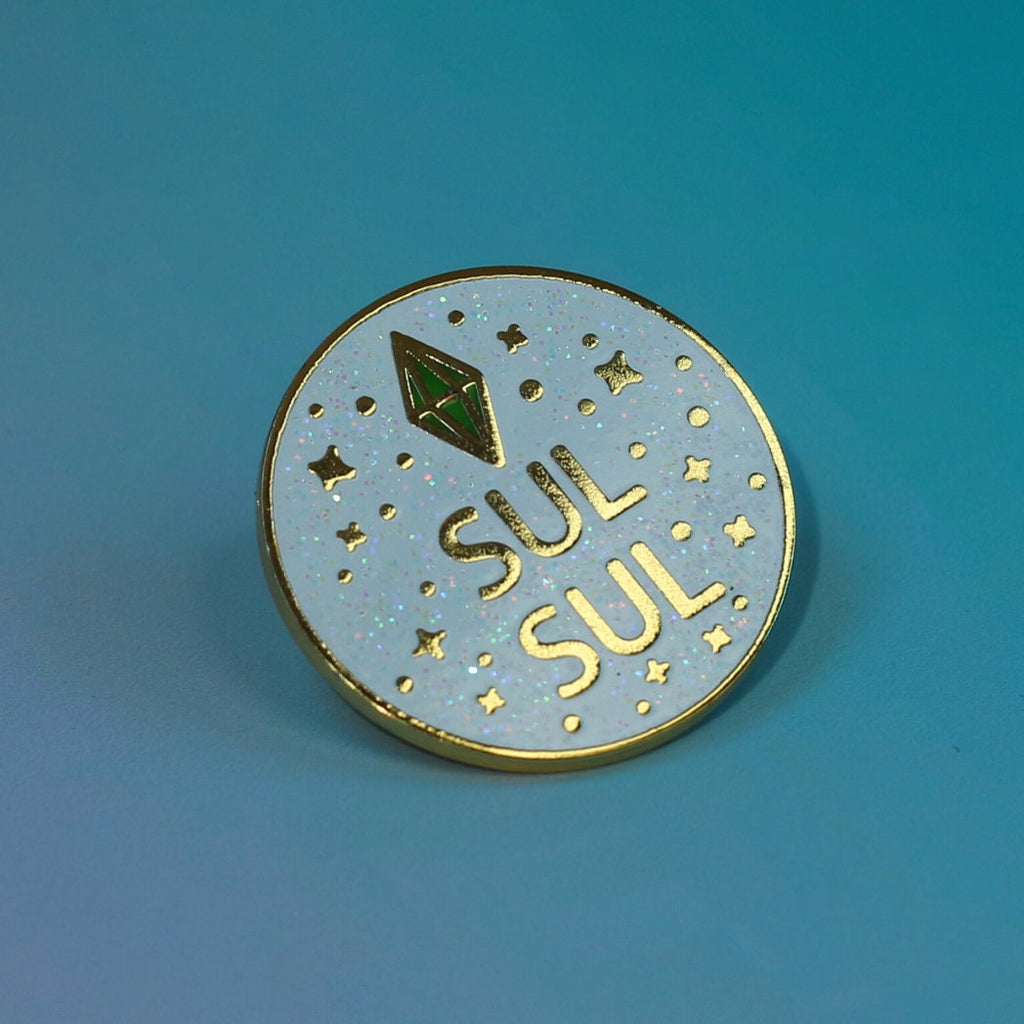 The Sims SUL SUL glitter enamel pin