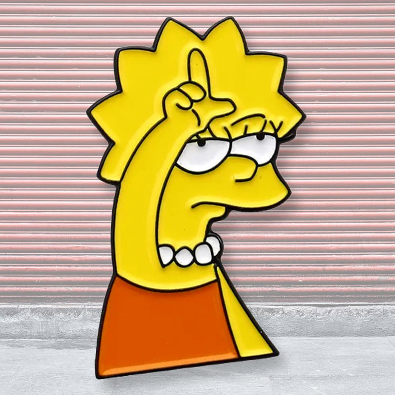 Lisa Simpson shape of an L on her forehead Loser enamel pin