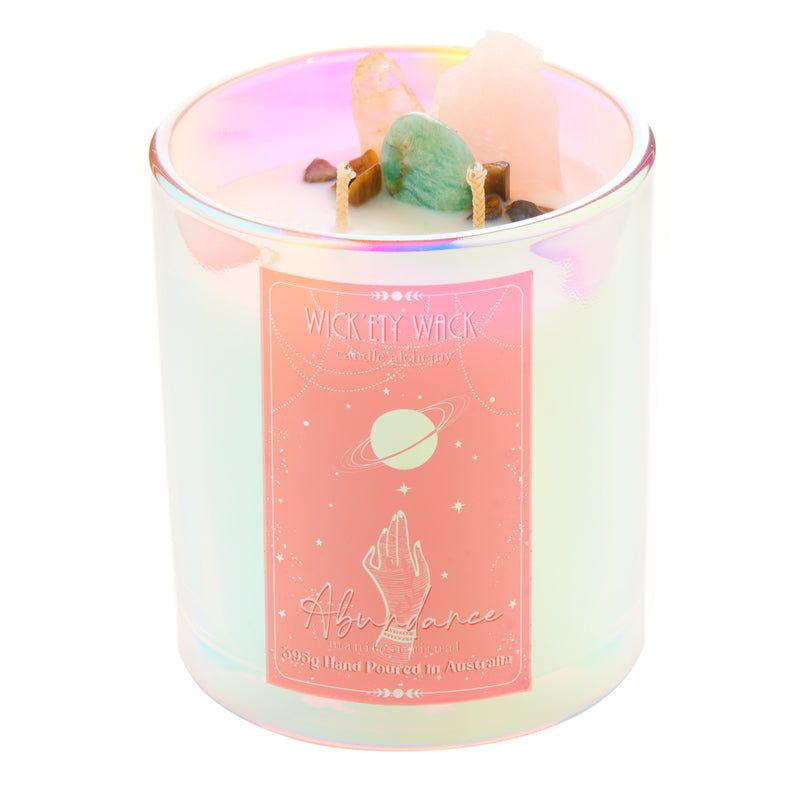 Manifestation Crystal Candle - Abundance