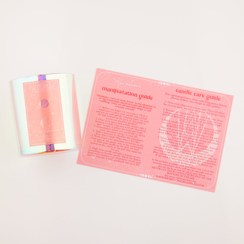 Manifestation Crystal Candle - Abundance