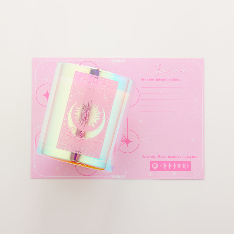 Manifestation Crystal Candle - Balance