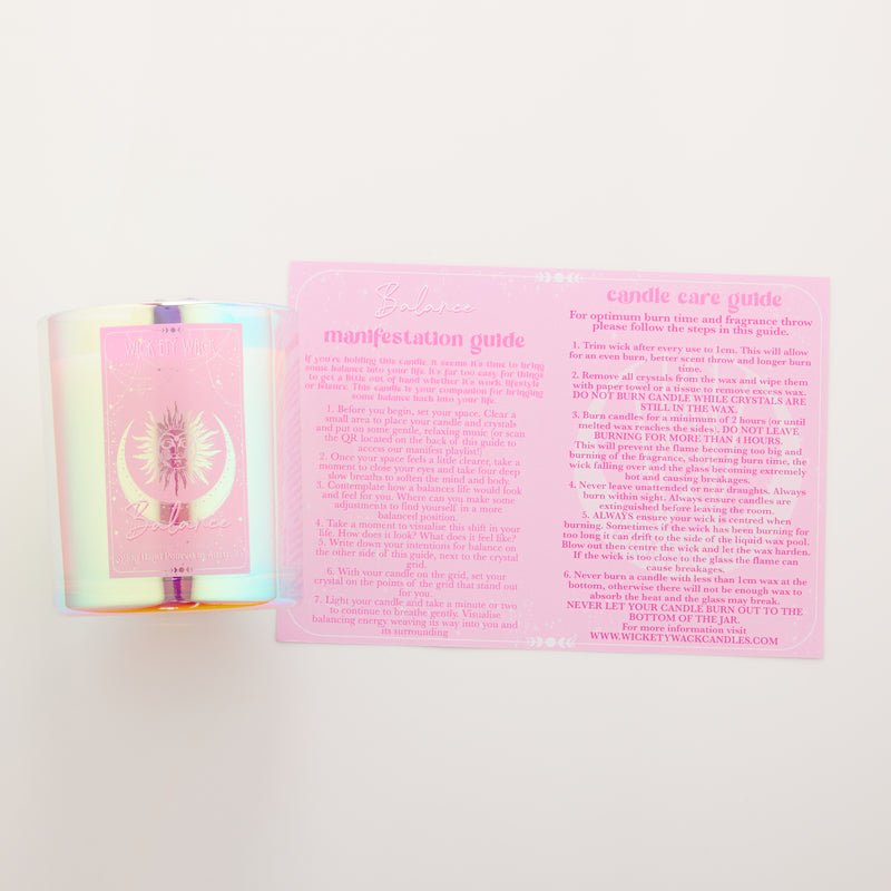Manifestation Crystal Candle - Balance