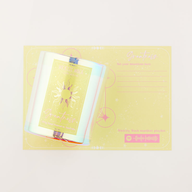 Manifestation Crystal Candle - Greatness