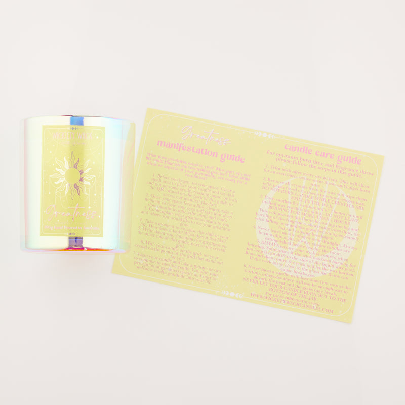 Manifestation Crystal Candle - Greatness