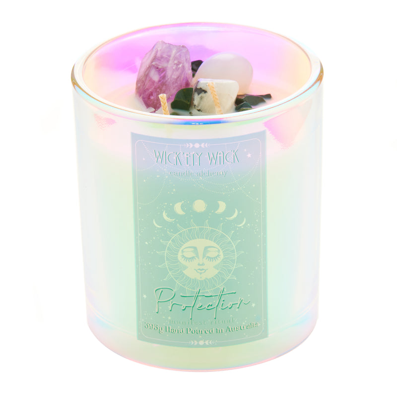 Manifestation Crystal Candle - Protection